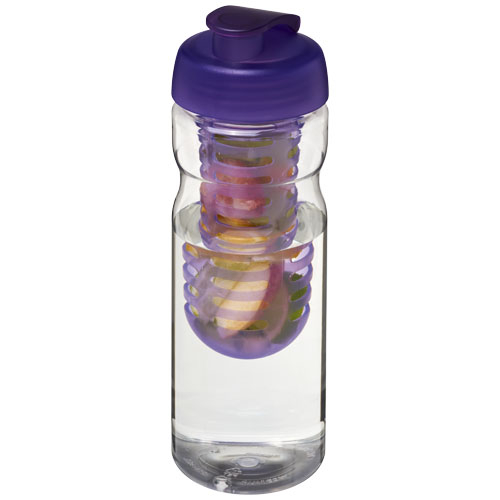 Bidon sport publicitaire et infuseur 650ml H2O Active® Translucide et Violet